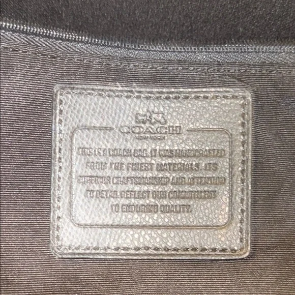 Coach Diaper Bag F35414 Signature Canvas Tote Brown Black Gold Hardware - Picture 15 of 16